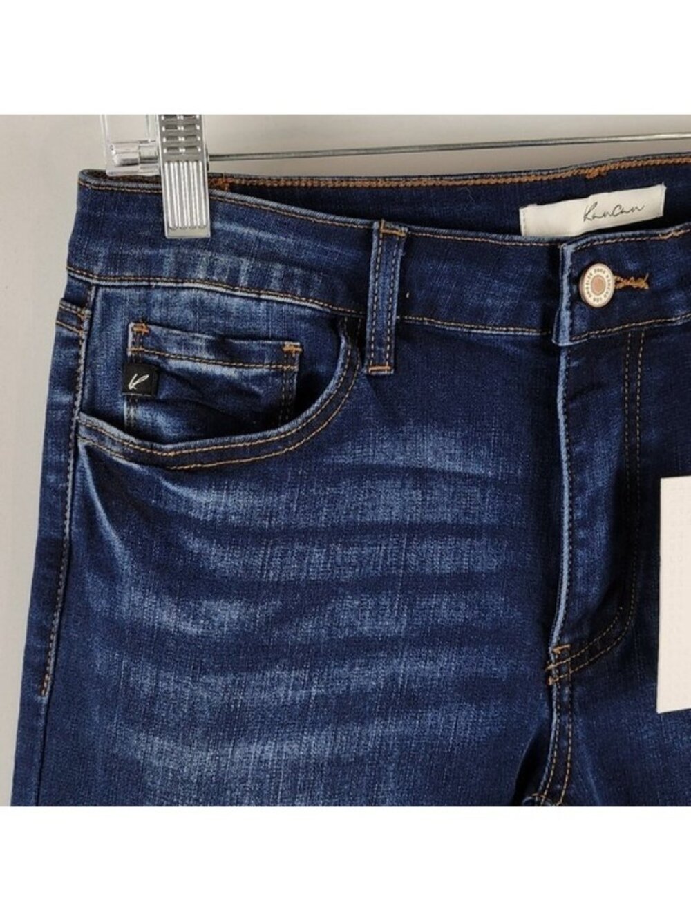 Kancan Jeans Womens 9/28 Mid Rise Skinny Style KC11214D Dark Wash Stretch NWT - Picture 3 of 12